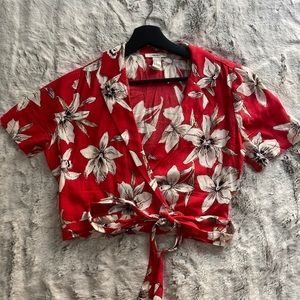 Cropped Floral Top